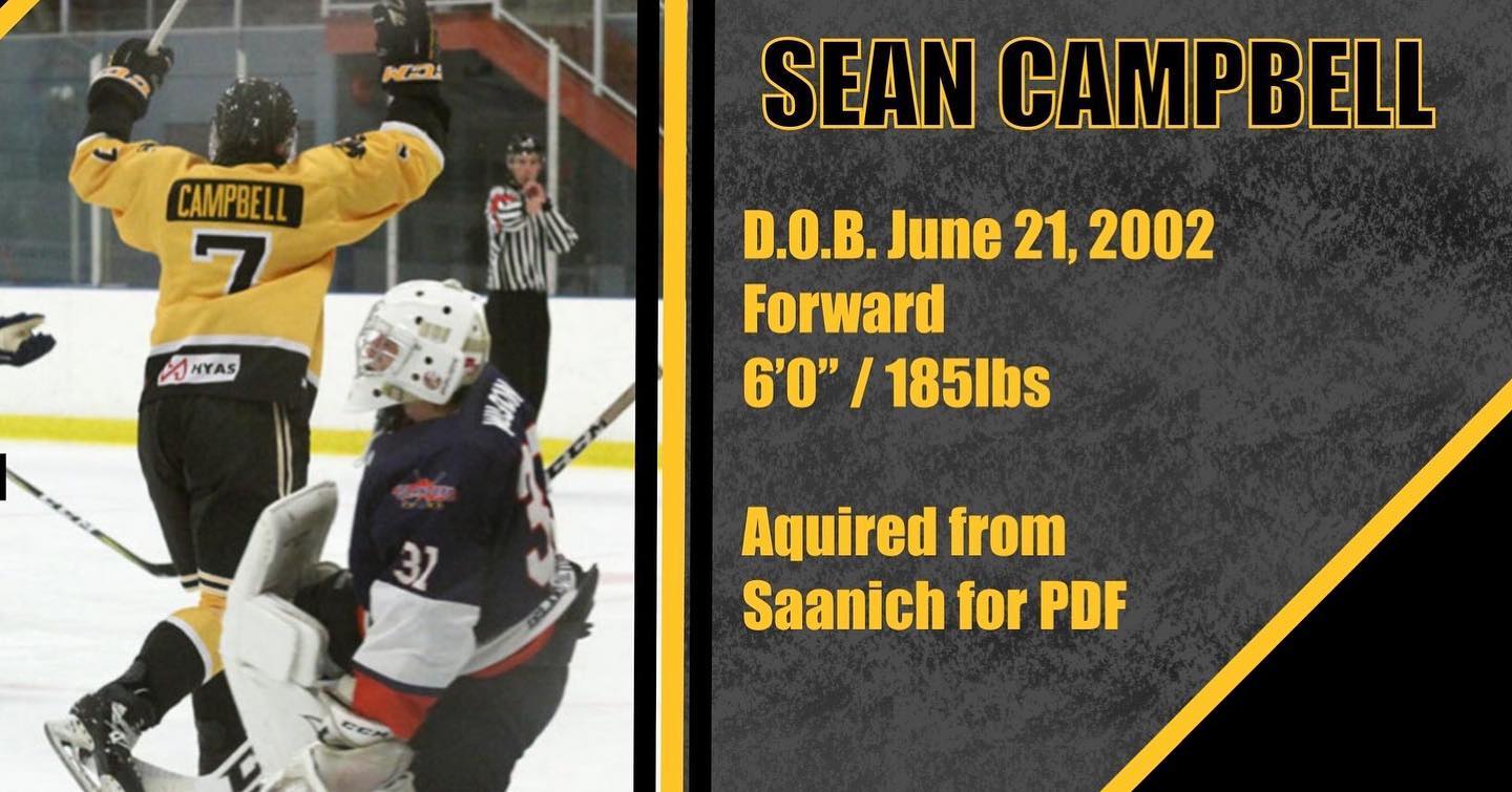 Trade alert! 🚨 The Cougars have acquired Sean Campbell from the Predators in exchange for a PDF. Welcome to the club!